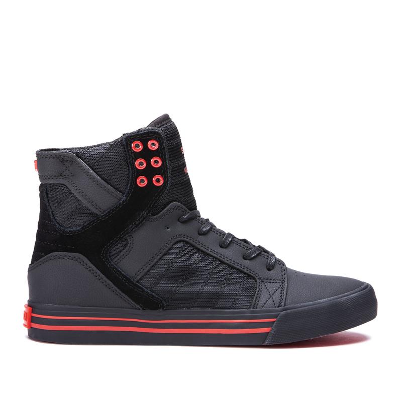 Buty Supra SKYTOP - Sneakersy Wysokie Męskie - Czarne (LTEX-51087)